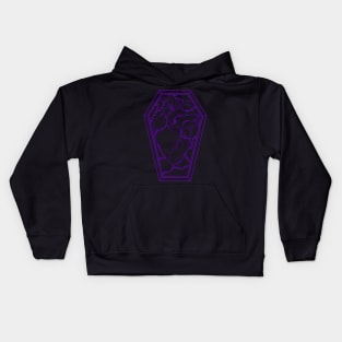 Human Heart in a Coffin Purple Kids Hoodie